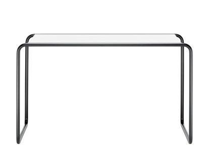 Table S 285/0 Bauhaus, Hêtre laqué à pores ouverts blanc pur, Noir, sans patins