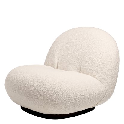 Fauteuil Lounge Pacha, Karakorum, Noir, Pivotant