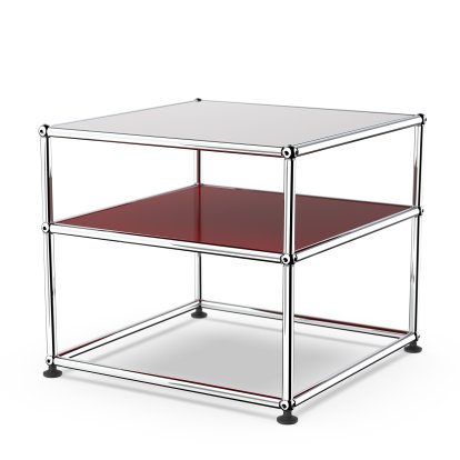 USM Haller table d'appoint Type 2, Verre laqué, Rouge rubis USM