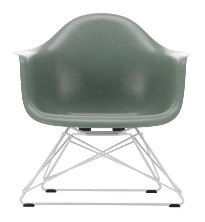 Eames Fiberglass Armchair LAR, Eames sea foam green, Blanc