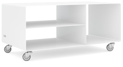 Meuble bas HI-FI R 104, Blanc de sécurité (RAL 9003), Roulettes industrielles