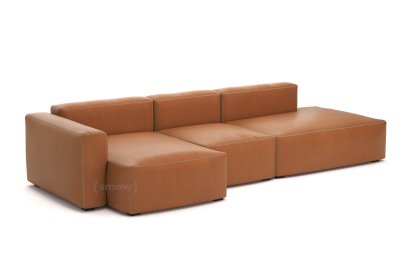 Mags Soft Sofa Combinaison 4, Accotoir à gauche, Cuir Sense - cognac