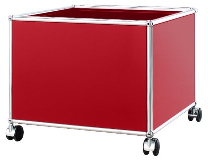 Caisson mobile pour enfants USM Haller, Rouge rubis USM, H 43 x L 53 x P 53 cm