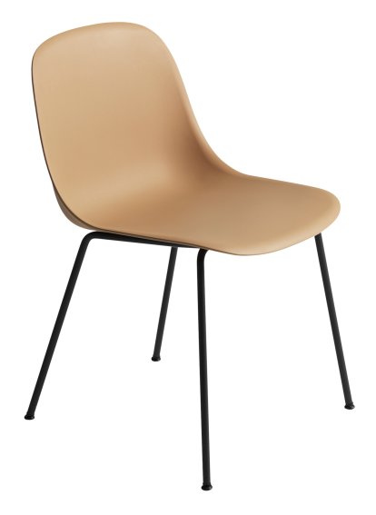 Chaise Fiber Side Tube, Ocre / noir
