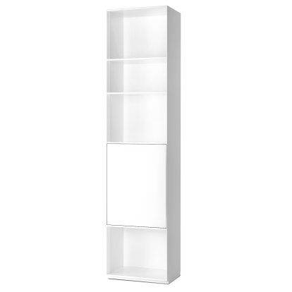 Nex Pur étagère avec porte, Largeur 50 cm, Porte en bas, Blanc