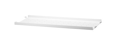 Planche métal String System, 58 x 20 cm, Rebord bas, Blanc