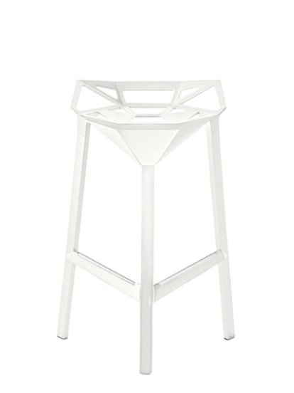 Tabouret Stool_One, Hauteur de l'assise pour la version cuisine 670 mm, Blanc mat (5110)