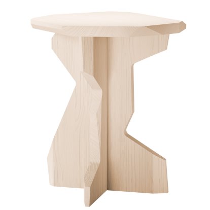 Tabouret Fels, Frêne ciré avec pigment blanc