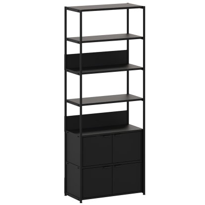 Étagère Unit en acier, 215 m , 2 x portes doubles, Noir graphite