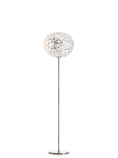 Lampadaire Planet, 130 cm, Transparent/argent