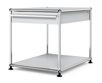 Table d'appoint USM Haller avec tiroir, Argent mat USM