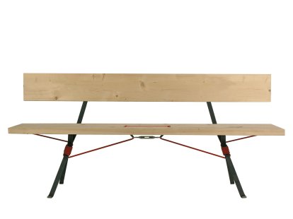 Banc Kampenwand avec dossier, Intérieur - Corde rouge