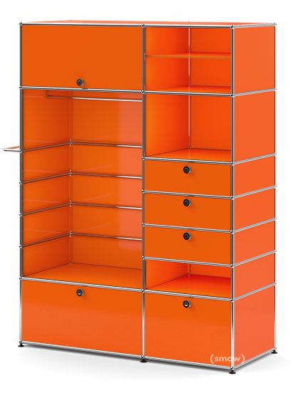 Armoire-penderie USM Haller Type 2, Orange pur RAL 2004