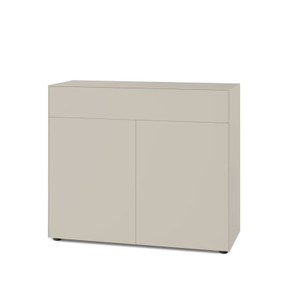 Nex Pur Box 2.0 avec tiroirs et portes, 48 cm, H 100 cm x B 120 cm (avec porte double et tiroir), Silk