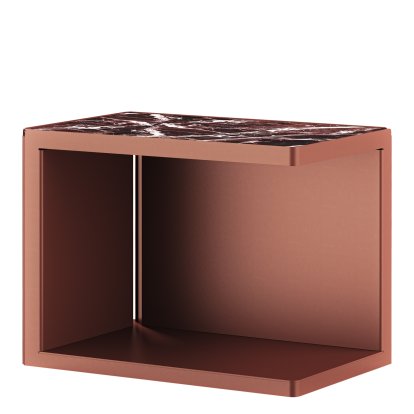 Table basse Ambito, Cuivre, Marbre Rosso Levanto