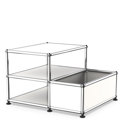 USM Haller table d'appoint avec rangement, Blanc pur RAL 9010