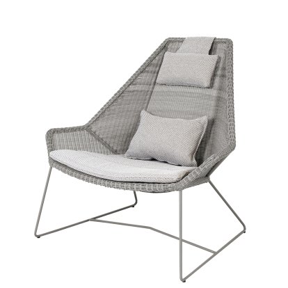 Fauteuil lounge Breeze Highback, Taupe, Focus - Gris clair