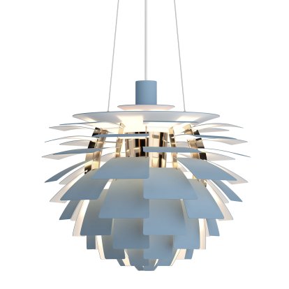 Suspension PH Artichoke, Dusty blue / Laiton, Ø 48 cm