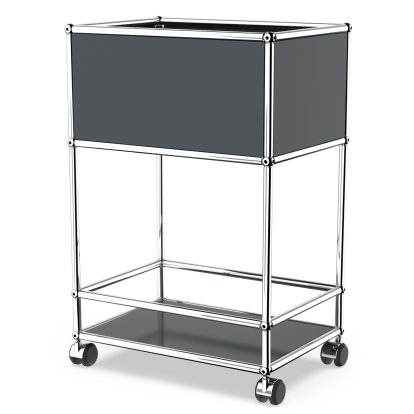 USM Haller meuble de bar type 2, Anthracite RAL 7016, Roulettes souples pour sols durs