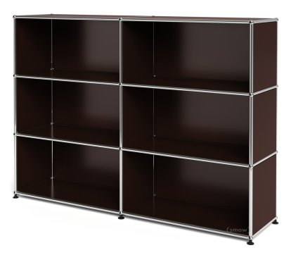 Meuble haut Highboard L ouvert, Marron USM