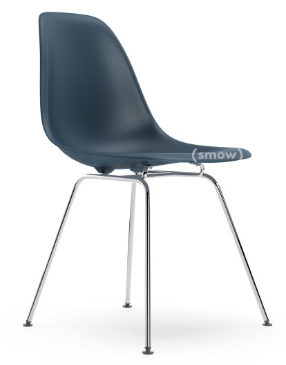Eames Plastic Side Chair RE DSX, Bleu océan, Sans rembourrage, Sans rembourrage, Version standard - 43 cm, Chromé