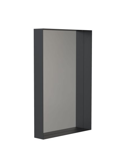 Unu Miroir rectangulaire, H 50 x L 60 cm, Noir mat