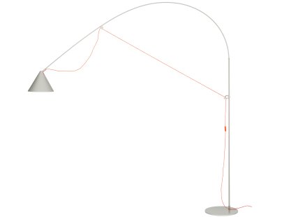 Lampadaire Ayno XL, Gris soie, Orange, 3000 K