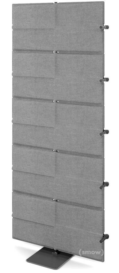Extension panneaux acoustiques USM Privacy, Avec raccord d'angle (pour angle de 90°), 1,79 m (5 éléments), Anthracite