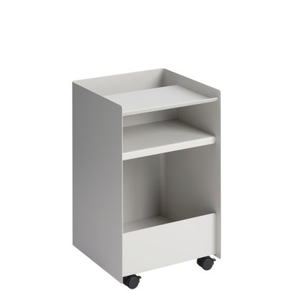 Caisson à roulettes Folded, H 61,5 cm, Gris, Ouvert