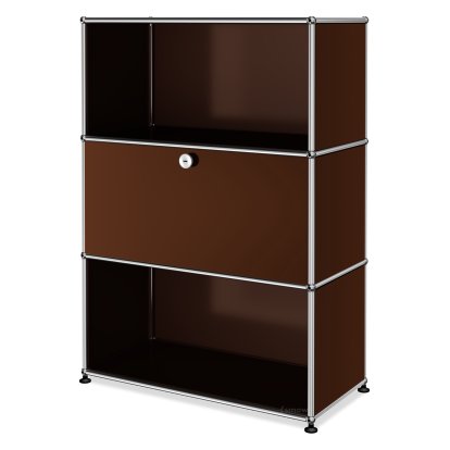 Meuble haut Highboard M avec 1 porte battante , Marron USM