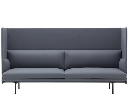 Outline Highback Sofa, 3 places, Divina 154 - Bleu gris