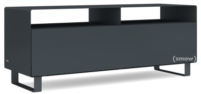 Meuble TV R 109, Monochrome, Gris anthracite (RAL 7016), Piétement luge laqué de la même couleur que l'extérieur