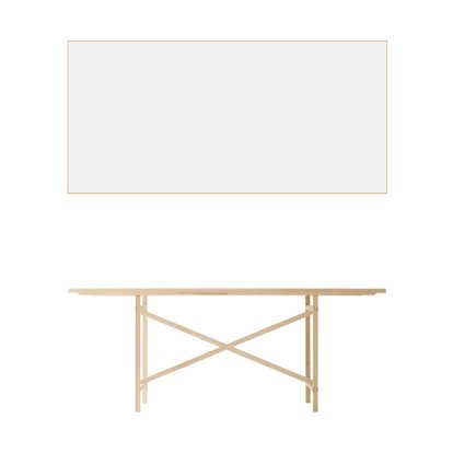 Table Egon, 190 cm, Résine de mélamine blanche