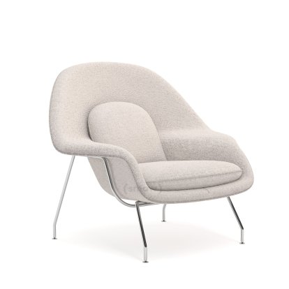 Chaise Womb , Moyen (H 79cm / l 89cm / P 79cm), Tissu Curly - Blanc
