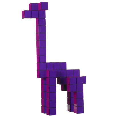 Figurine à emboîter Panton Cubes, Girafe, Violet