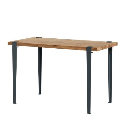 Table à manger Lobo Tiptoe, Chêne ancien recyclé, Bleu nuit