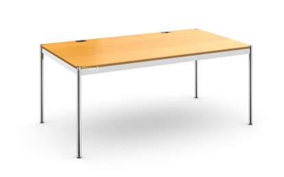 Table USM Haller Plus, 175 x 100 cm, 05-Plaqué hêtre naturel, Sans plateau coulissant