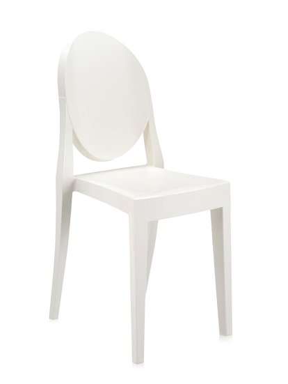 Chaise Victoria Ghost, Opaque, Blanc brillant