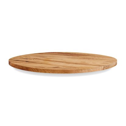 Plateau de table en bois rond Tiptoe, Chêne ancien recyclé, ø 80 cm 