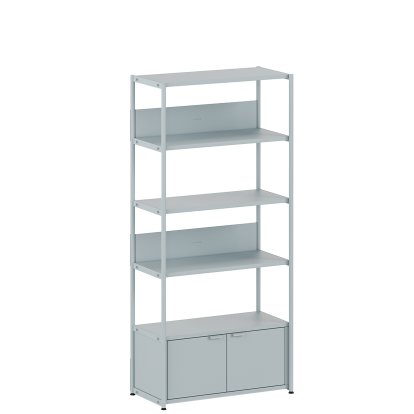 Étagère Unit en acier, 180 cm, 1 x porte double, Bleu pâle