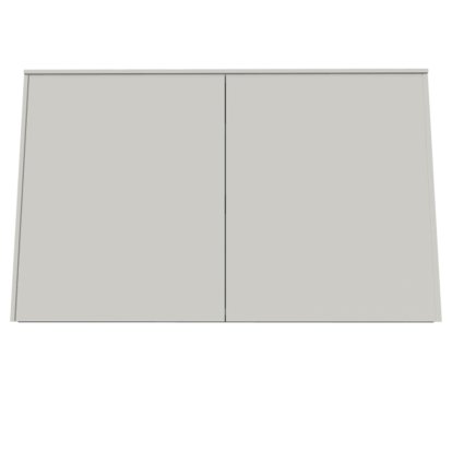 Buffet Aventa Sideboard avec portes, 120 cm, 3 Grilles de hauteur, Mélamine blanc, Montage murale