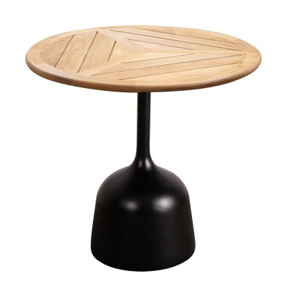 Table d'appoint Glaze, Teak, Gris lave