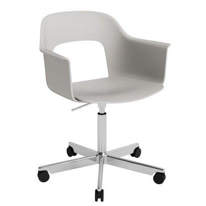 Chaise pivotante Layout 241, Gris ciel, Aluminium poli
