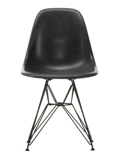 Eames Fiberglass Chair DSR, Eames elephant hide grey, Finition époxy basic dark lisse