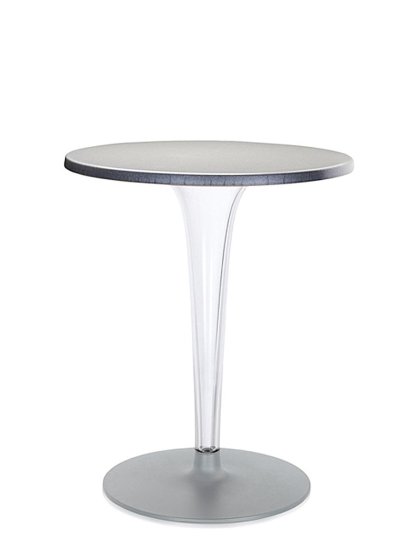 Table à manger TopTop, Rond Ø 60 x H 72 cm, Werzalit inrayable, Aluminium