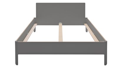 Lit double Nait, 140 x 200, Avec tête de lit, CPL anthracite