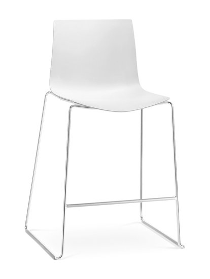 Tabouret haut Catifa 46, 76 cm, Unicolore, Blanc