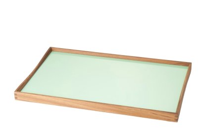 Plateau Turning Tray, L (38 x 51 cm), Noir/vert