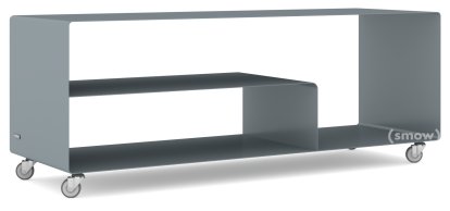 Sideboard R 111, Monochrome, Gris basalte (RAL 7012), Roulettes industrielles