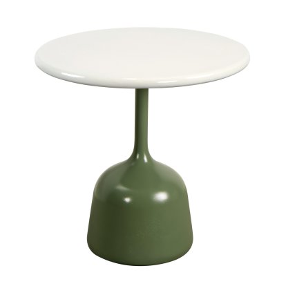 Table d'appoint Glaze, Pierre de lave - Sable, Vert olive